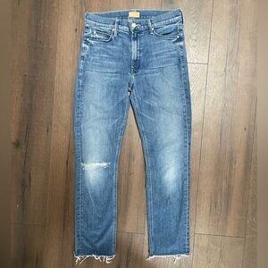 Mother Mid Rise Dazzler Ankle Jeans